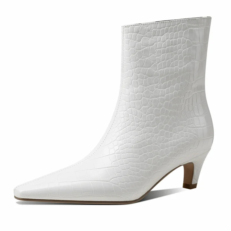 Elara Croc Ankle Boots