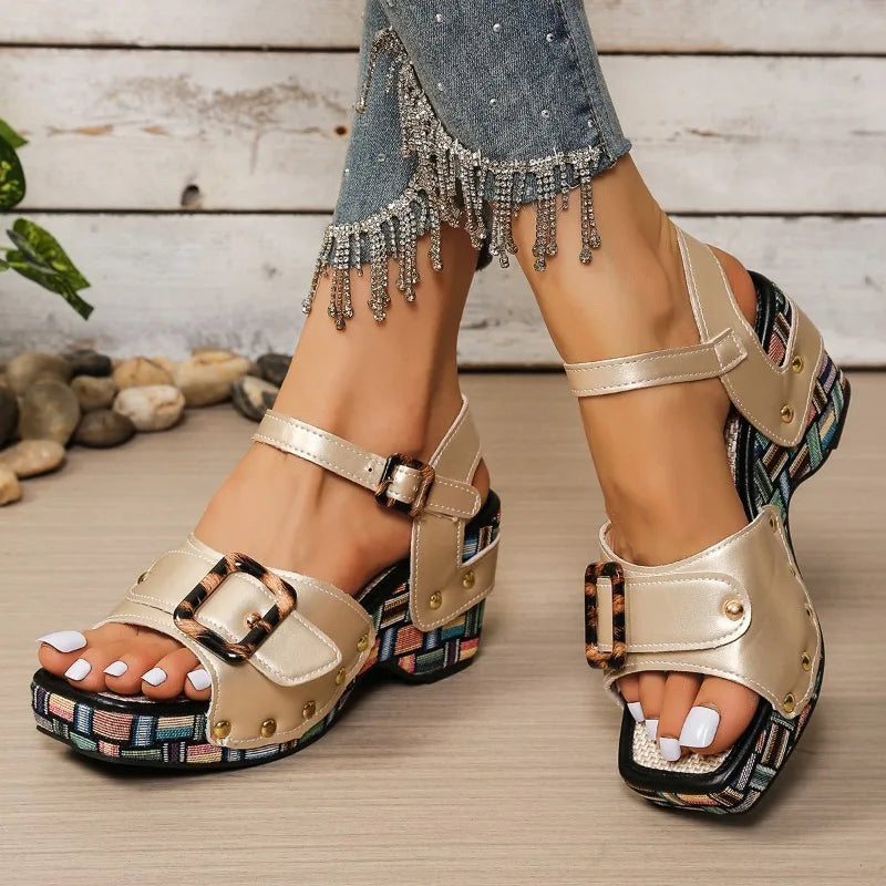 Natalia Crystal Heel Sandals