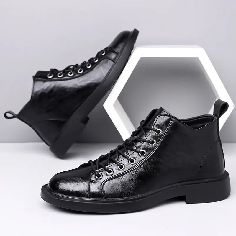 Lorenzo Full Grain Leather Lace Boots