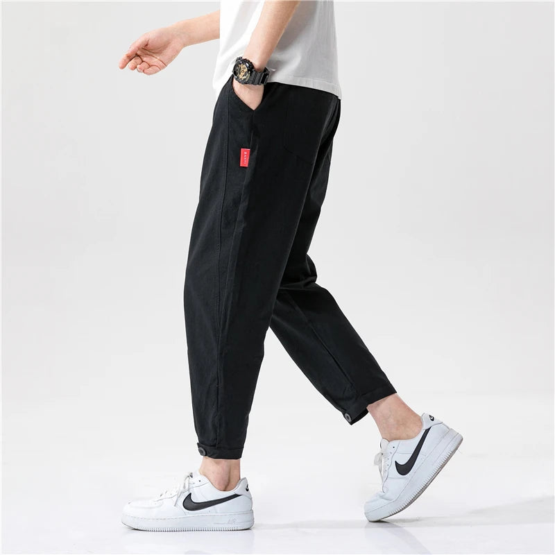 Leo Cotton Linen Slim Pants – Men’s Tapered Summer Fit