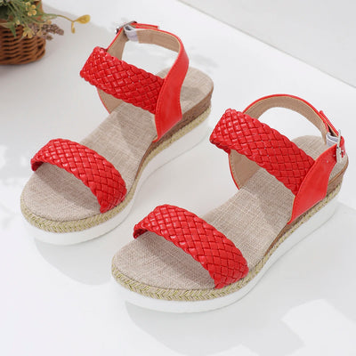 Saphir Woven Comfort Sandals – Women’s Braided Platform Slip-Ons