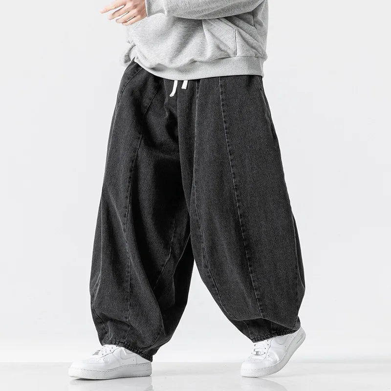 Kenji Cotton Baggy Lantern Pants – Men’s Japanese Streetwear Fit