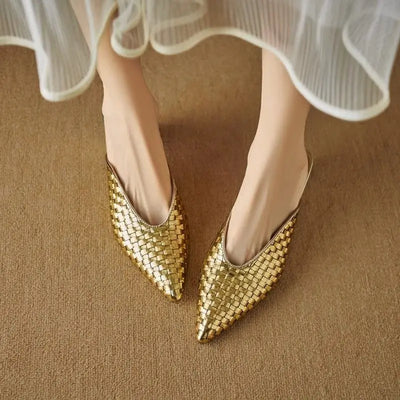 Luma Woven Heel Mules