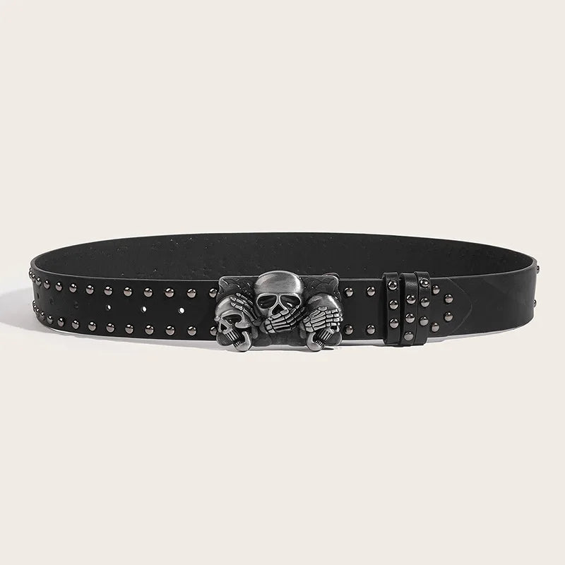 Nova Skull Rivet Belt