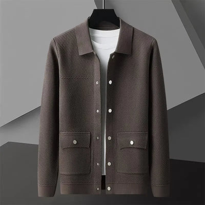 Brown jacket on a gray background