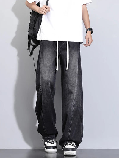 Luca Denim Wide-Leg Jeans – Men’s Baggy Trousers