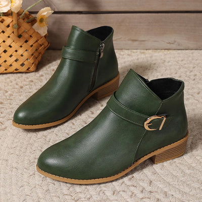 Elena Low Heel  Ankle Boots