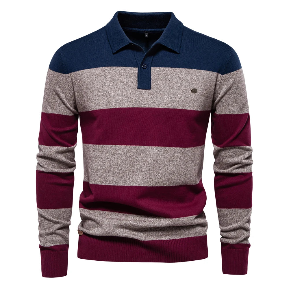 Enzo Cotton Polo Sweater