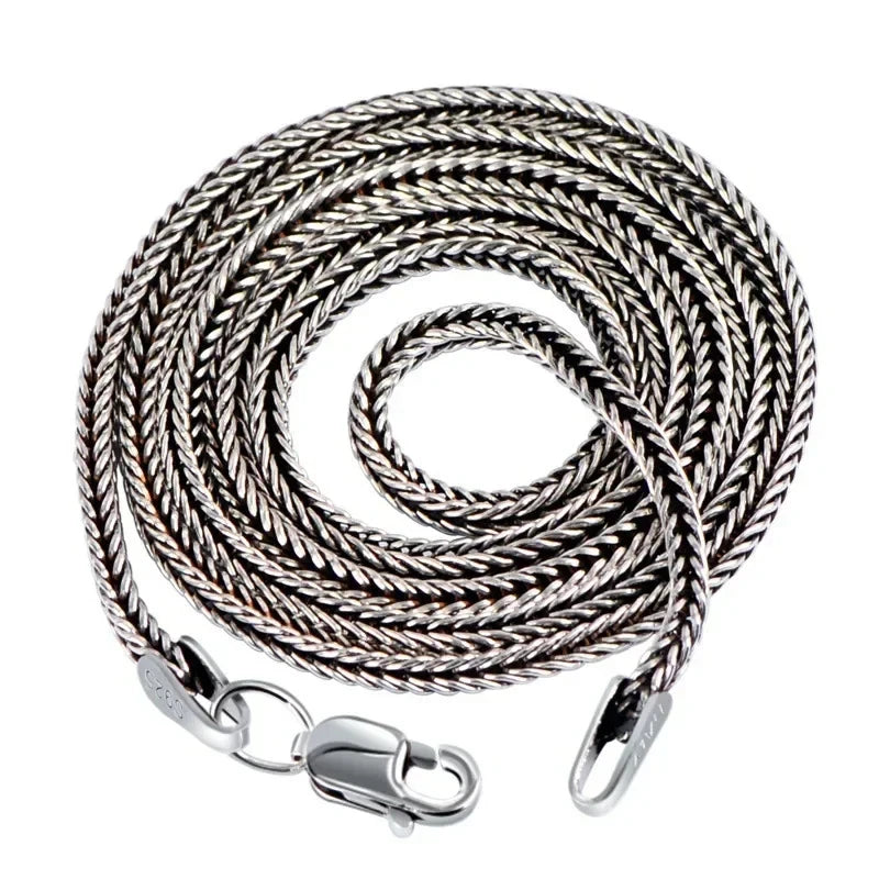 Enzo Foxtail Silver Sterling Chain