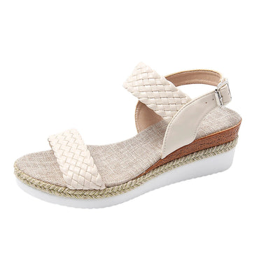 Saphir Woven Comfort Sandals – Women’s Braided Platform Slip-Ons