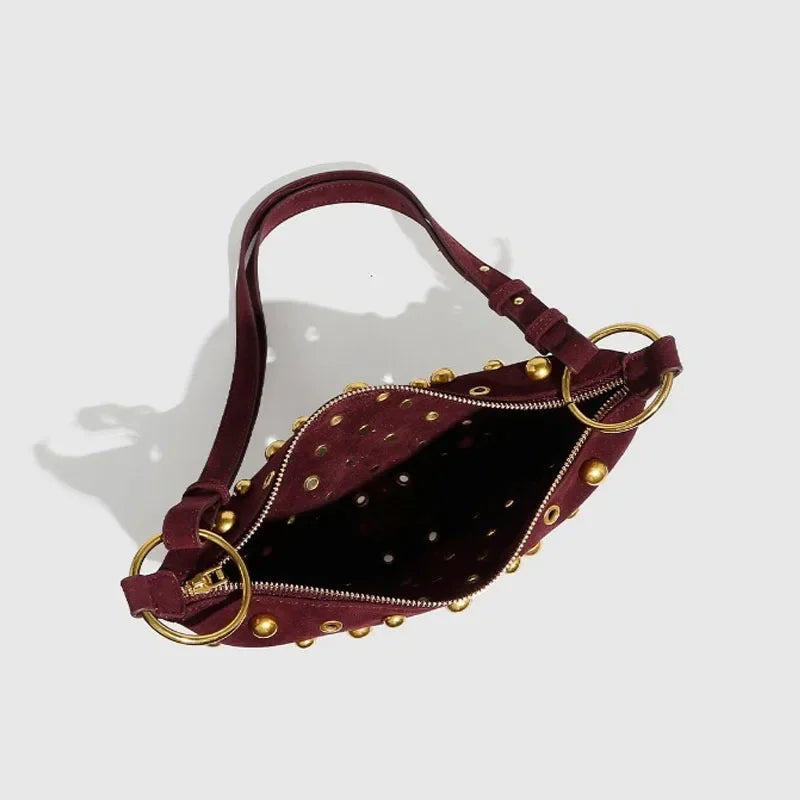 Valentina Stud Crescent Bag