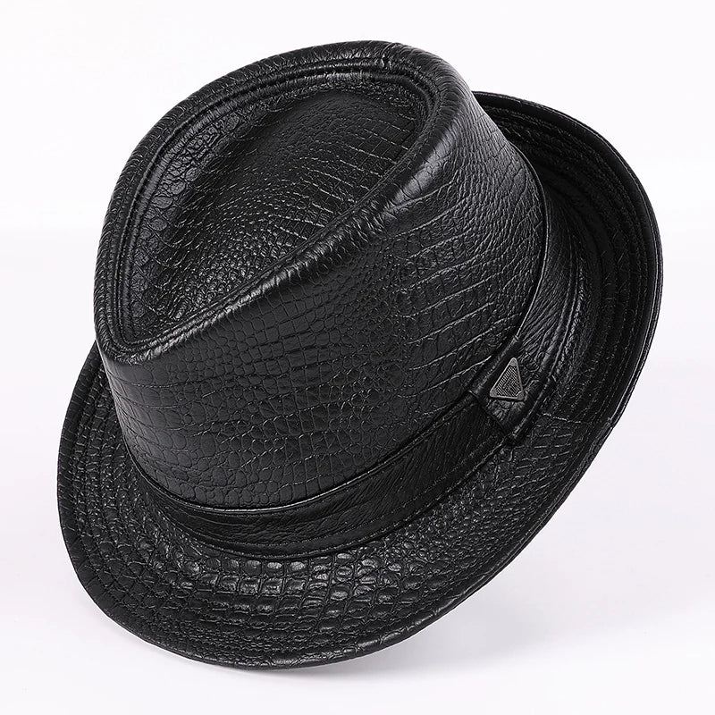 Harrison Genuine Leather Fedora