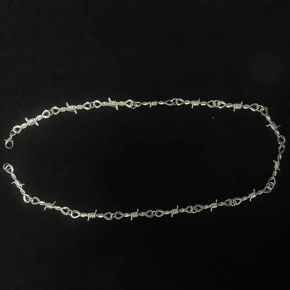 Barbed Wire Choker Necklace