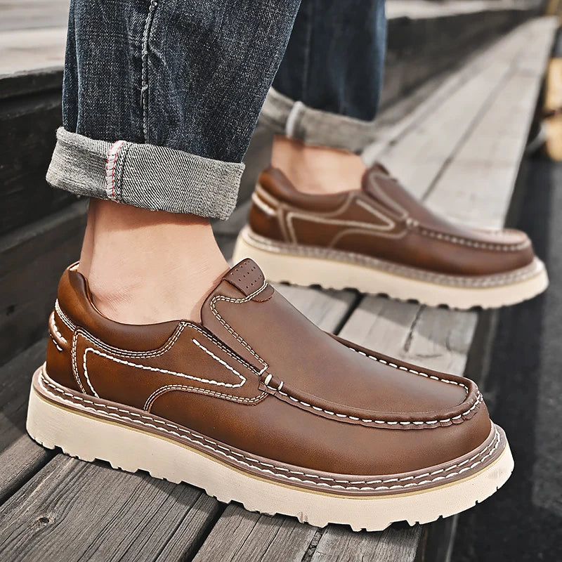 Vittorio Leather Slip-On Oxfords