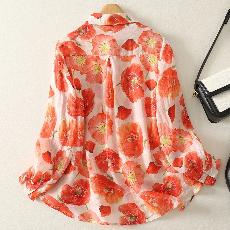 Bloom Linen Print Shirt