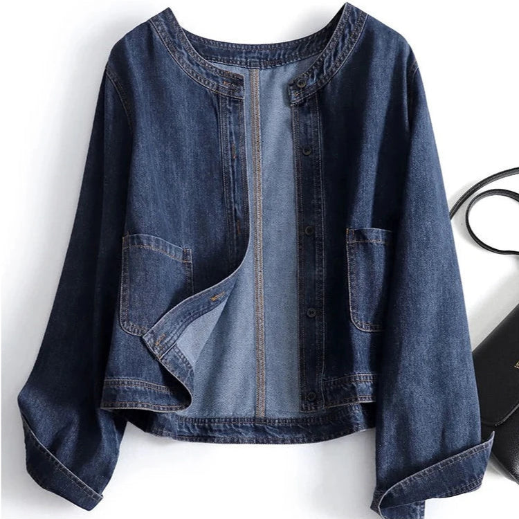 Denim jacket on a white background