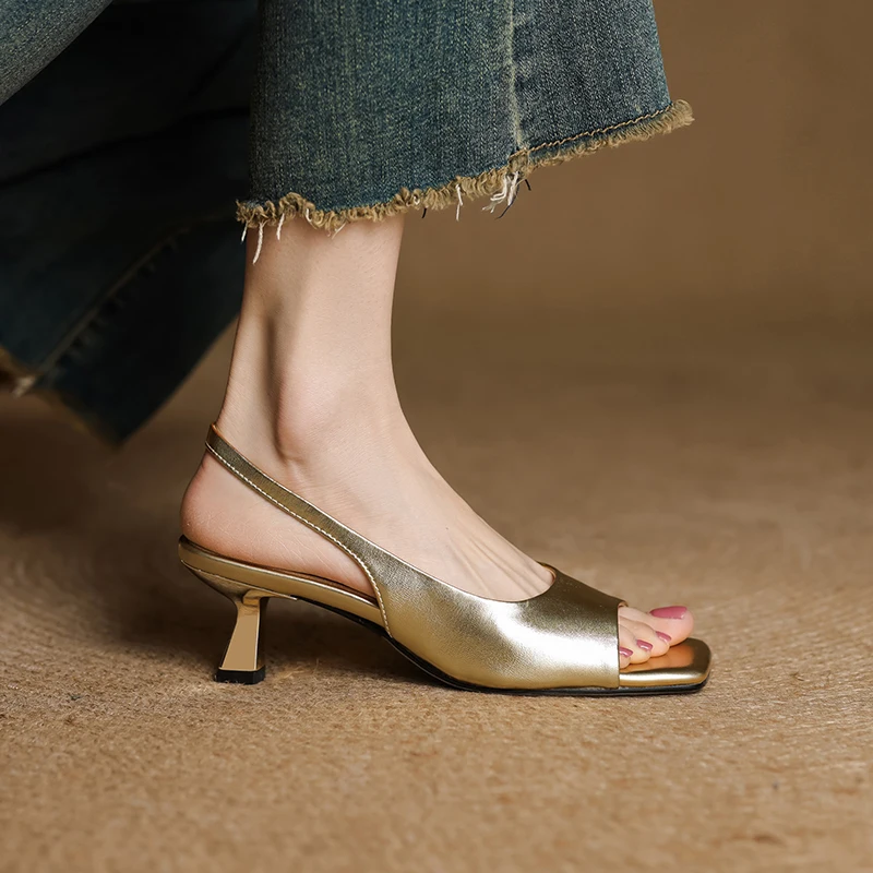 Chiara Genuine Leather Slingback Sandals