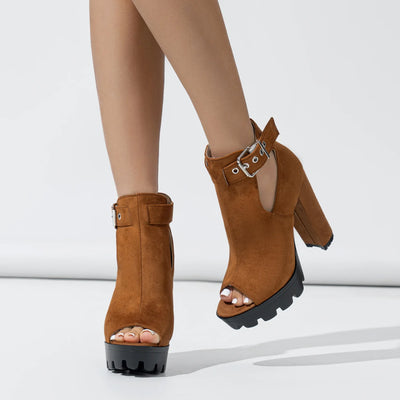 Selena Gladiator Sandals – Women's Waterproof High Block Heels