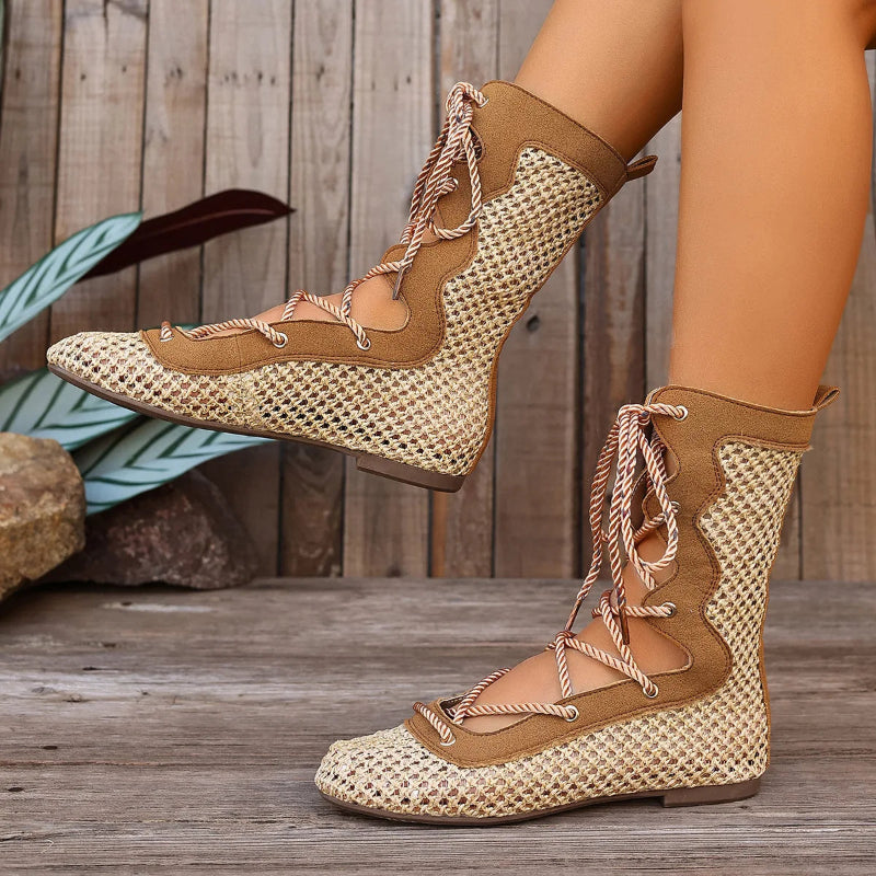 Liana Knitted Flat Boots