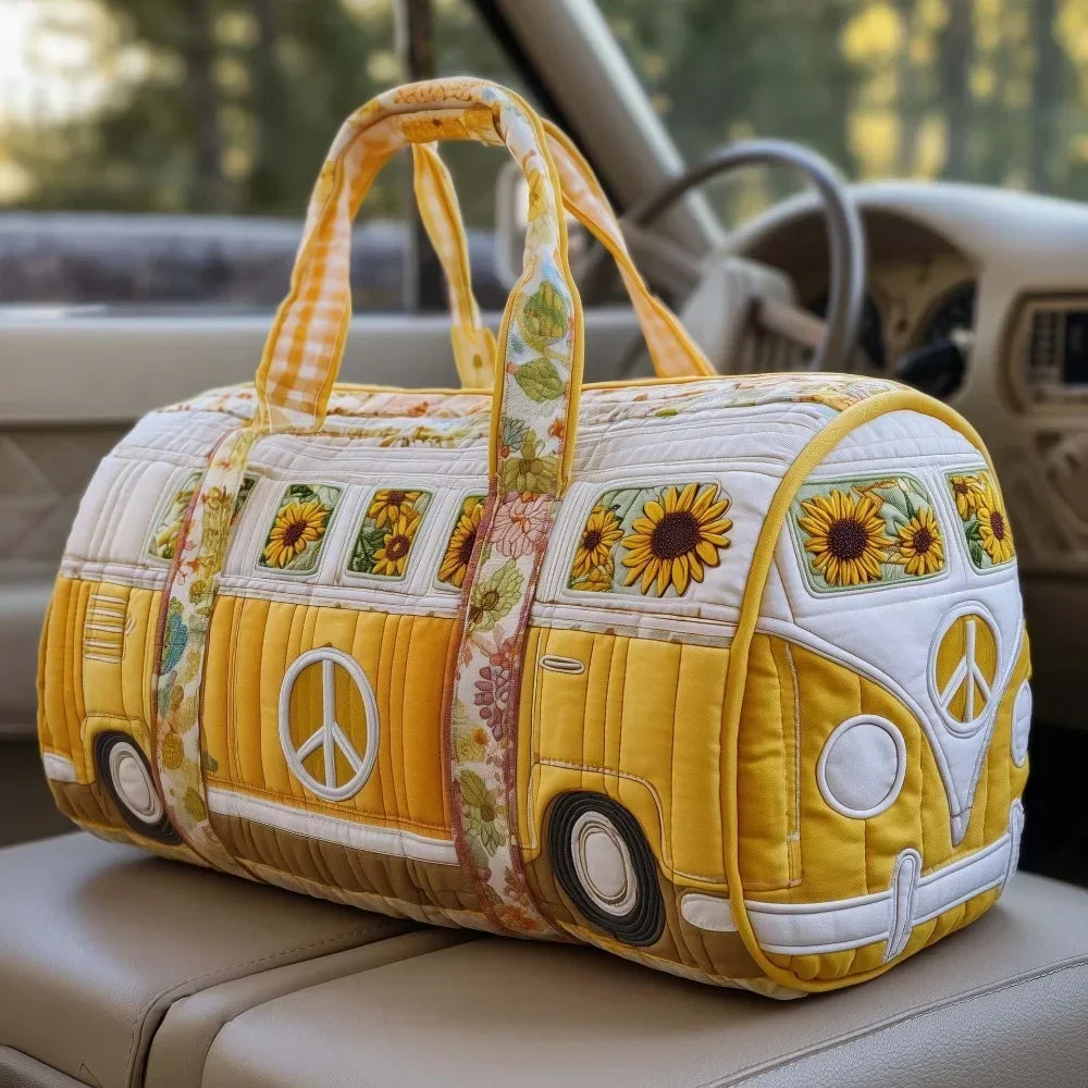 Daisy Quilted Duffle Weekend Bag