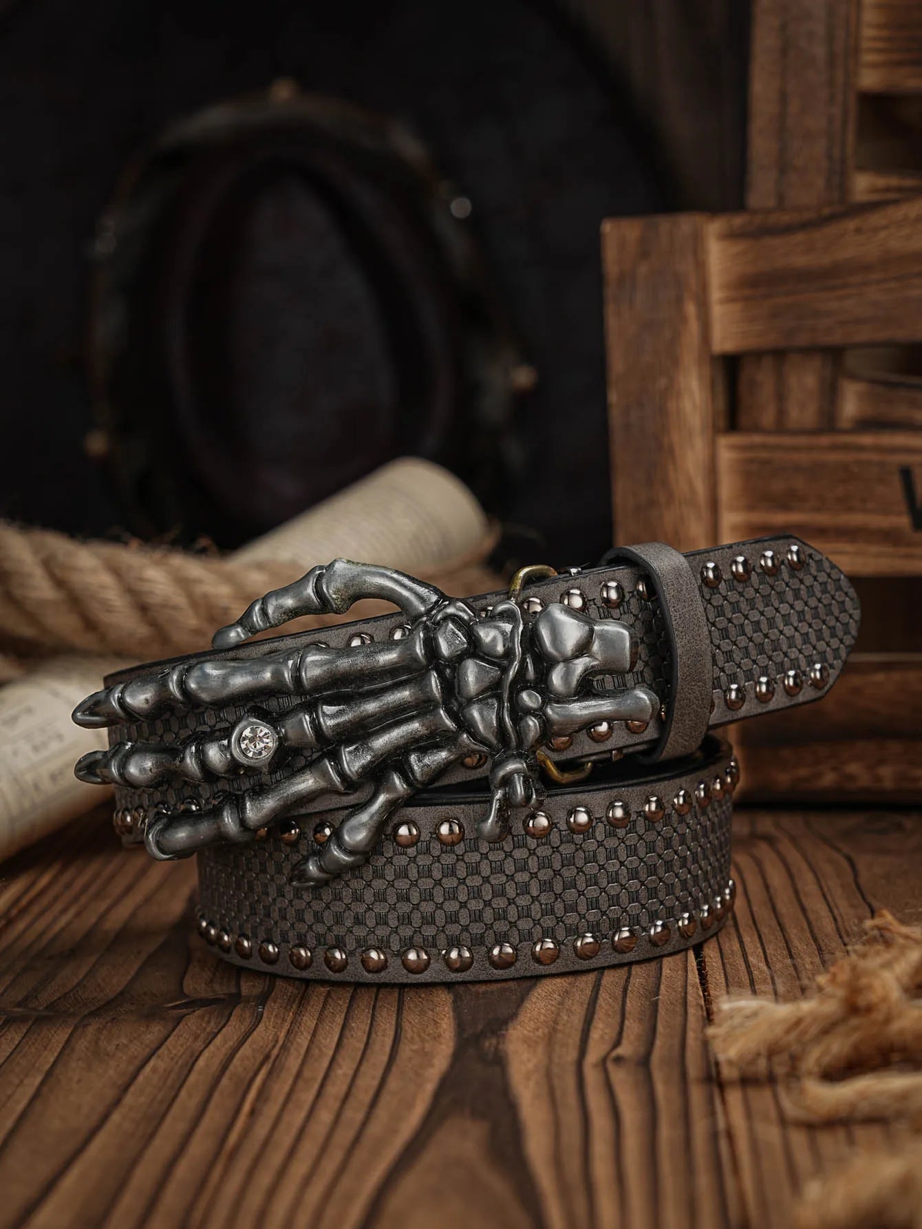 Dead Hand Western Engraved Belt
