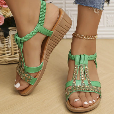 Mara Bloom Wedge Sandals