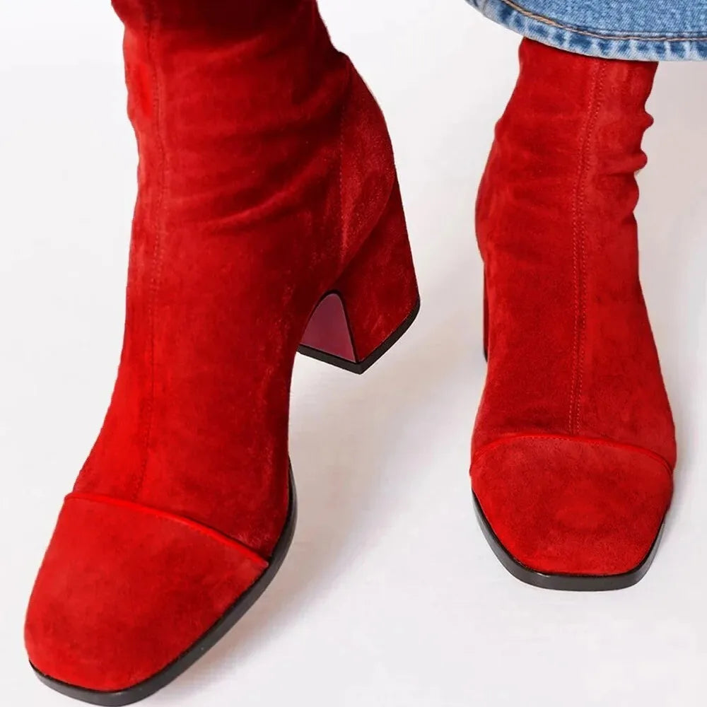 Vittoria Velvet Ankle Boots