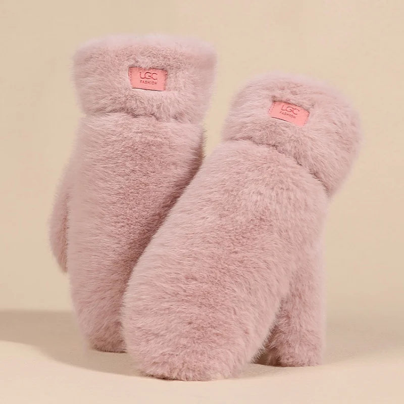 Cashmere Fur Mittens