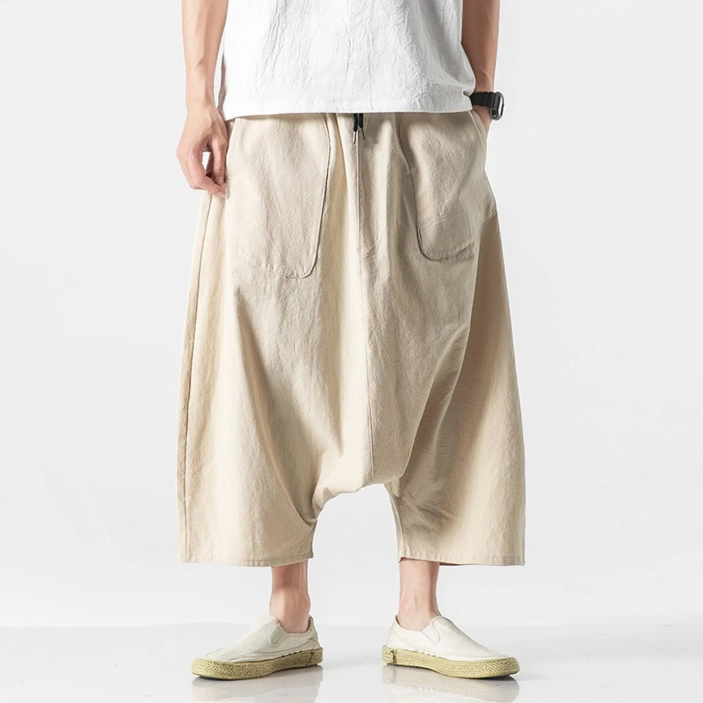 Theo Drop Crotch Cotton Shorts