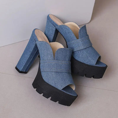Lily Chunky Platform Sandals – Women’s 12cm High Heels