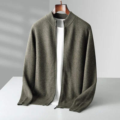 Lorenzo Cashmere Blend Zip Cardigan