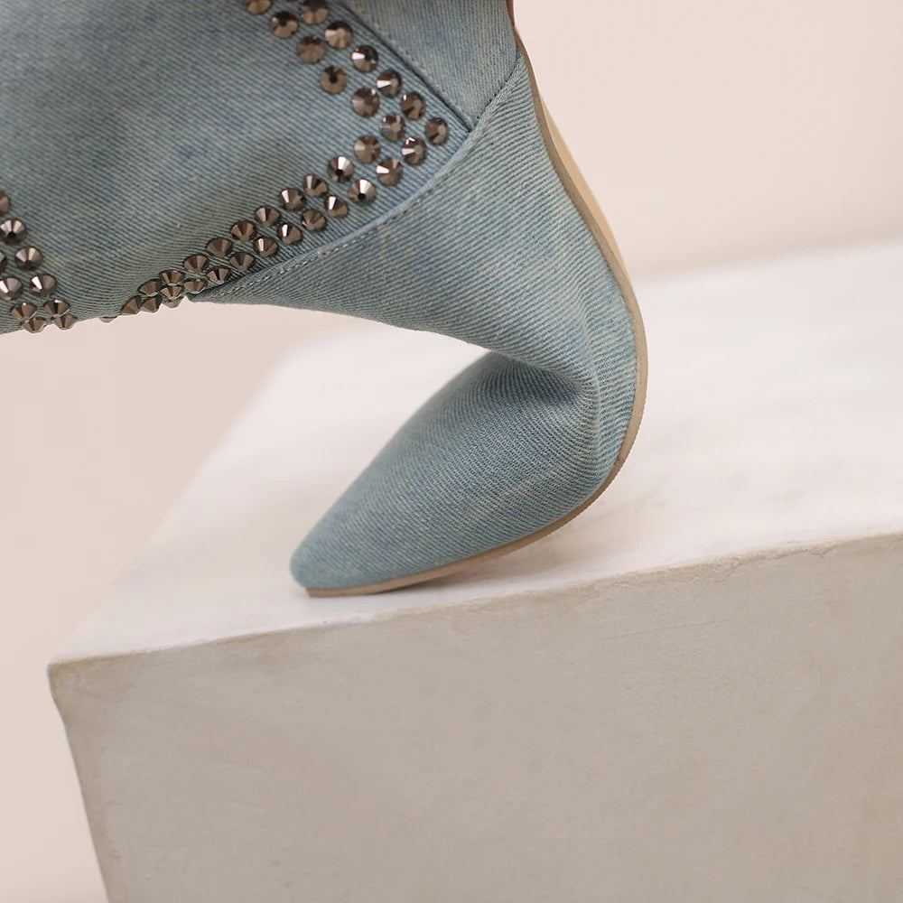 Valeria Vegan-Leather Mid-Calf Heel Boot