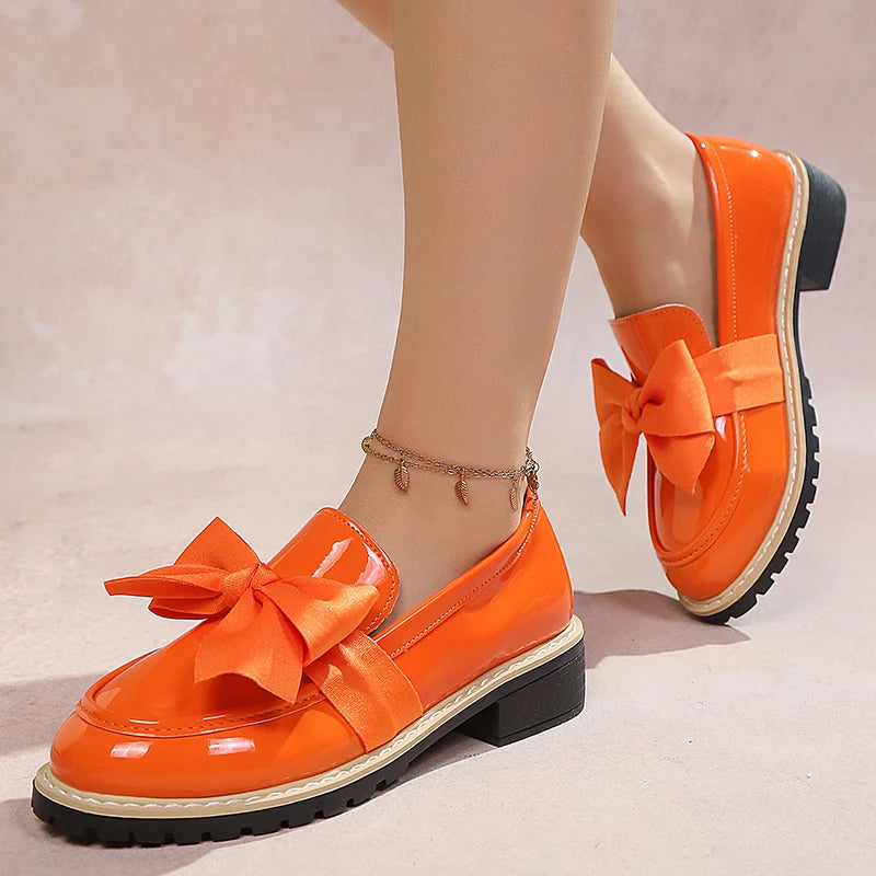 Carmen Bow Platform Loafers