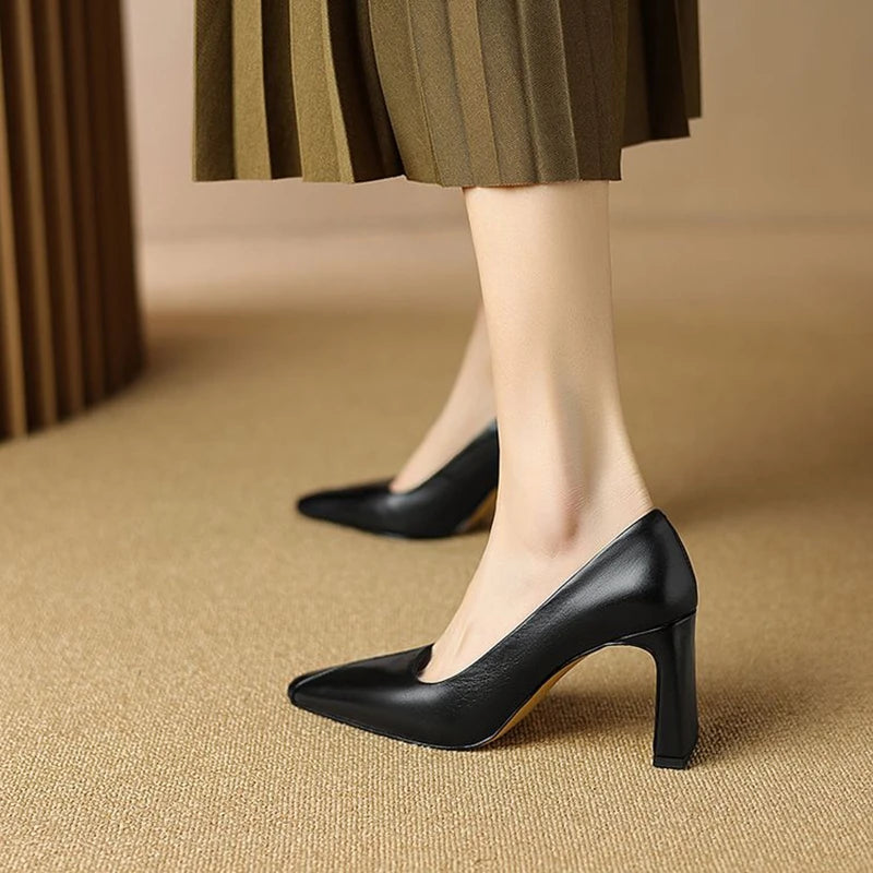 Harper Genuine Leather Pumps