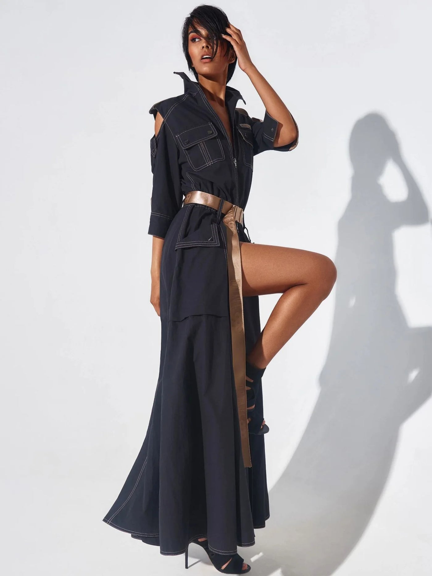 Savana Zip-front Maxi Dress