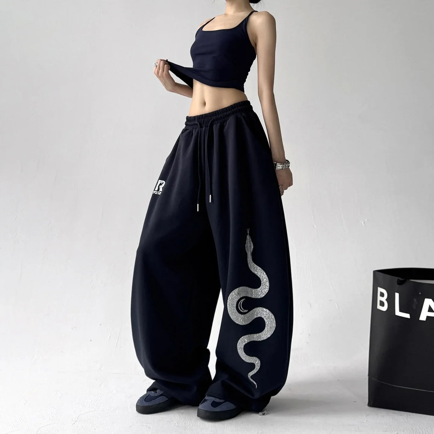 Raven Rhinestone Pants