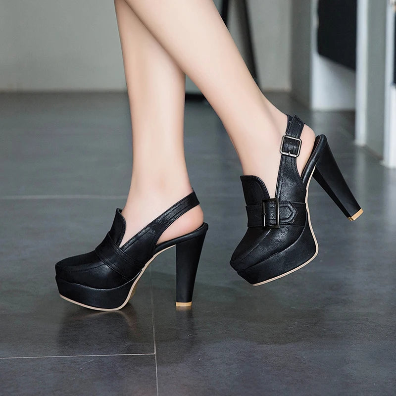 Monaco Platform Slingback Heels
