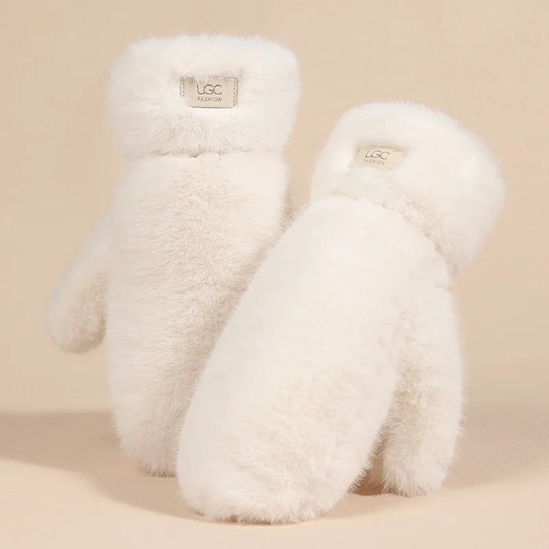 Cashmere Fur Mittens