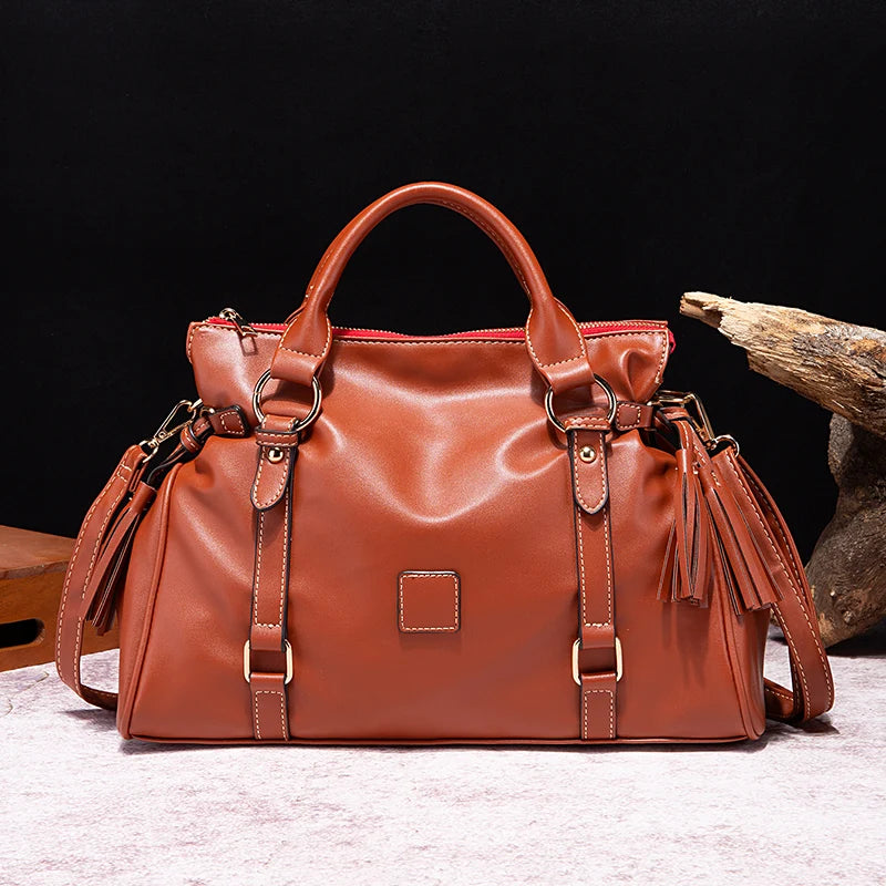Milano Polished Leather Tote Bag