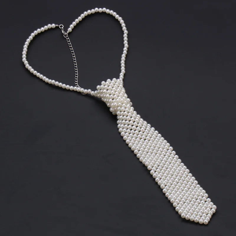 Pearl Tie Necklace