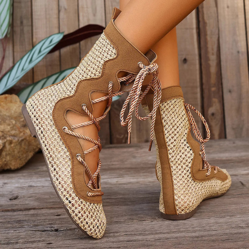 Liana Knitted Flat Boots
