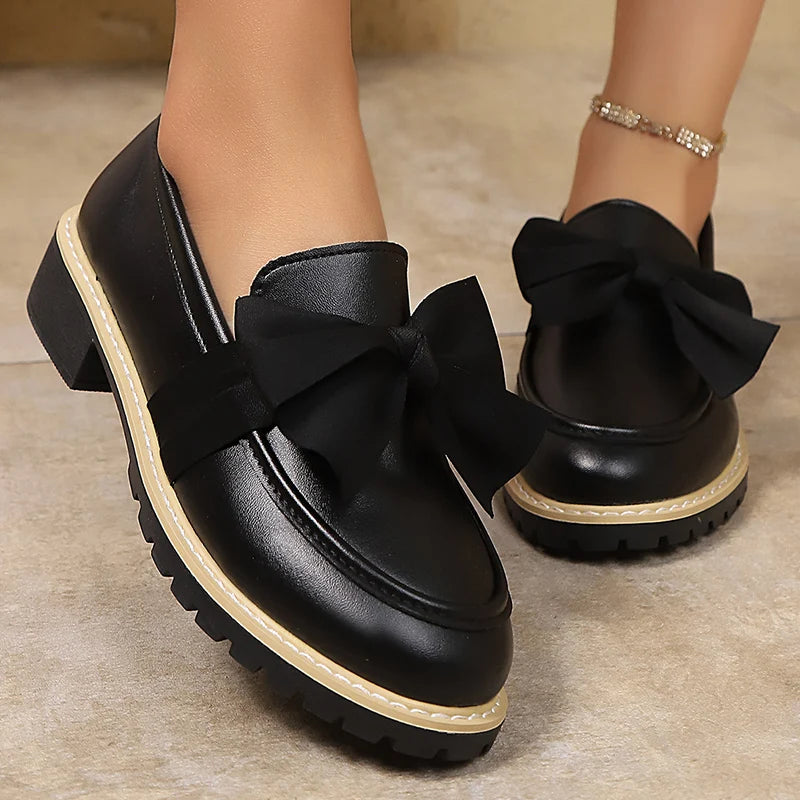 Carmen Bow Platform Loafers
