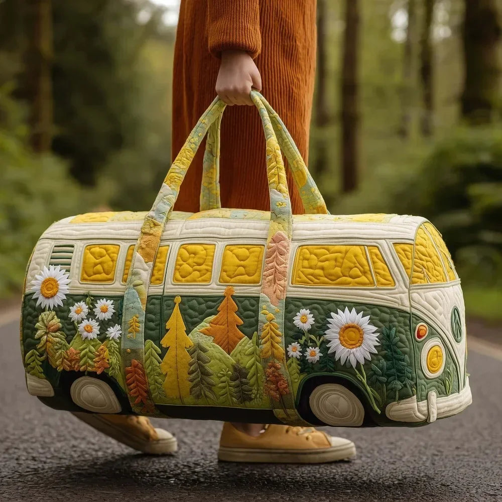 Daisy Quilted Duffle Weekend Bag