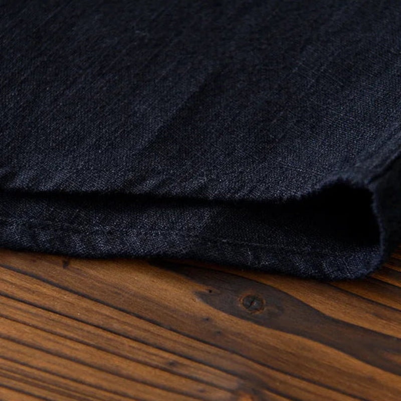 Hugo Linen Stand Collar Shirt