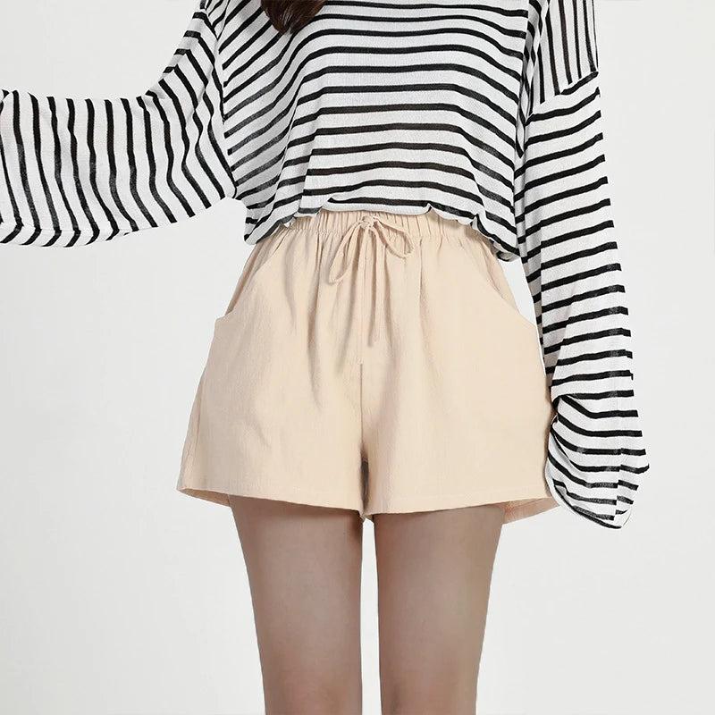 Linen High Waist Short
