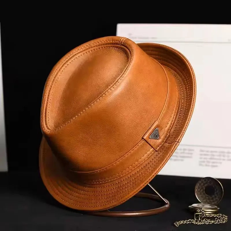 Harrison Genuine Leather Fedora
