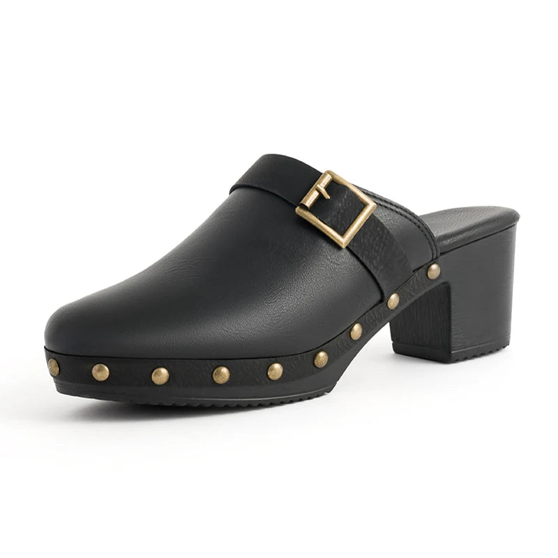 The Marlow Clog — Block Heel Mule