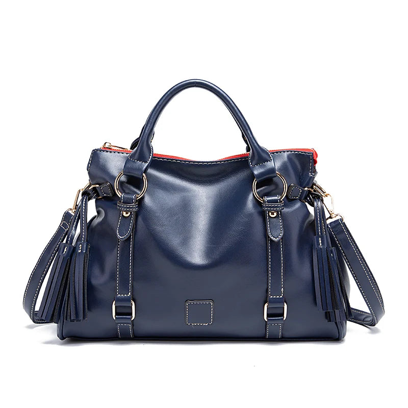 Milano Polished Leather Tote Bag