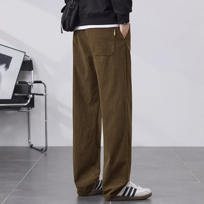 Ethan Fleece-Lined Straight-Leg Pants – Men’s Winter Casual Trousers