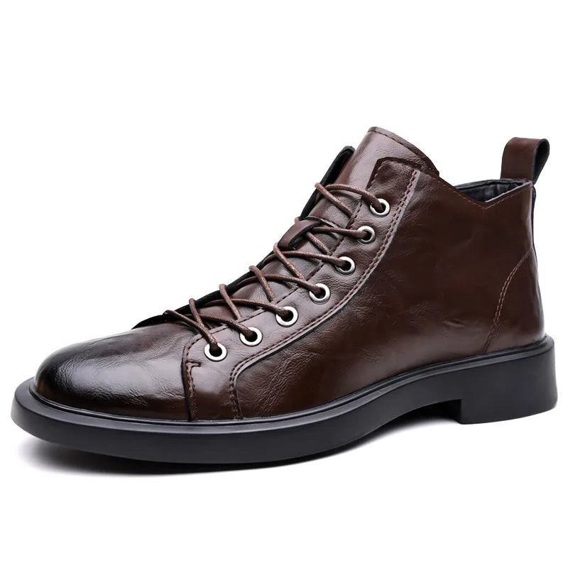 Lorenzo Full Grain Leather Lace Boots